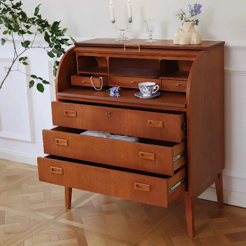 

Комод-тумба из массива тикового дерева со встроенным выдвижным ящиком для хранения в стиле INS