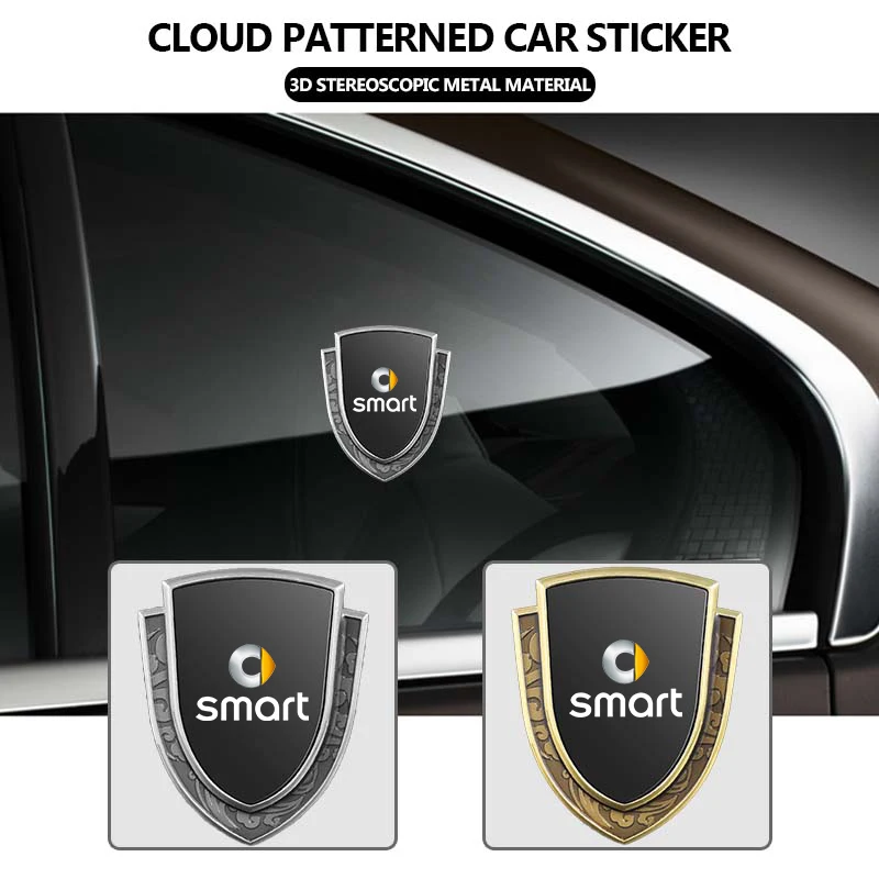 Car Trunk 3D Decoration Sticker Window Metal Badge Sticker Accessories For Smart Fortwo Forfour 451 453 450 452 454 Forspeed