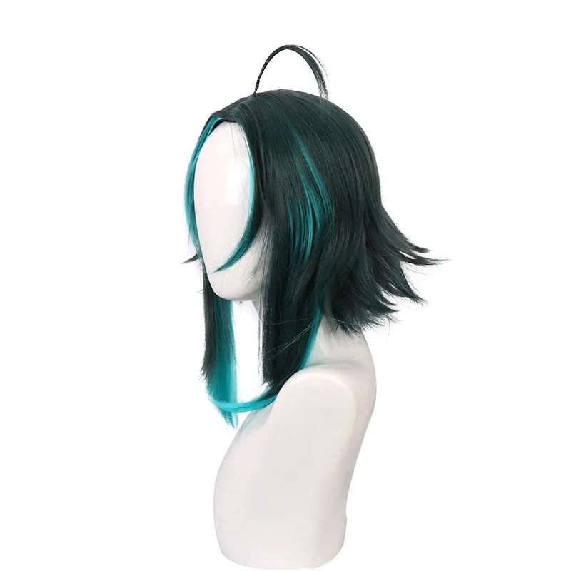 Genshin Impact Venti Cosplay Wig, Black And Purple Face-hugging Style Cosplay Wig, Game And Anime Wig