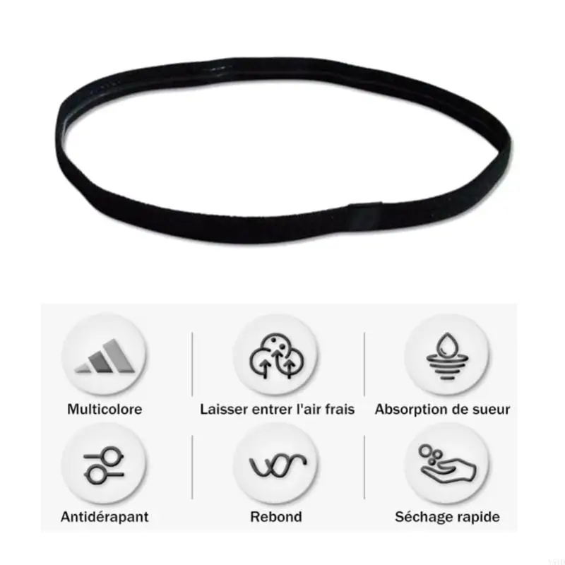 

Y51D Sports Headbands for Women Hair, Elastic Sports Hairbands Non-Slip Thin Football Headbands Running Hairbands Sweatbands