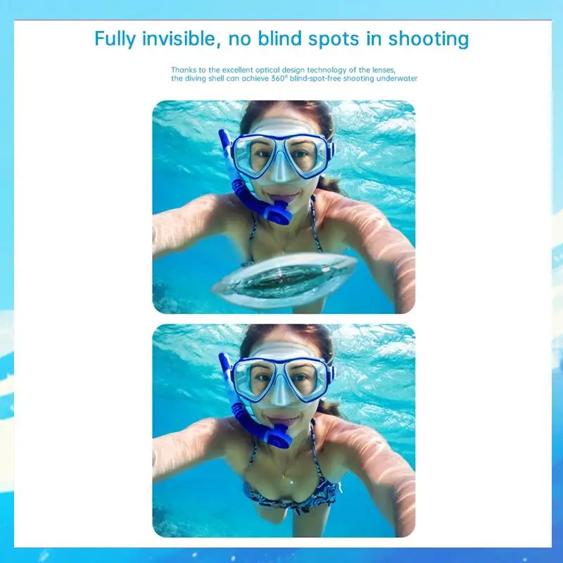 

Invisible Dive Case For Insta360 X5,60M Waterproof Case Underwater Diving Housing Shell For Quick Release Mount-[A49T]