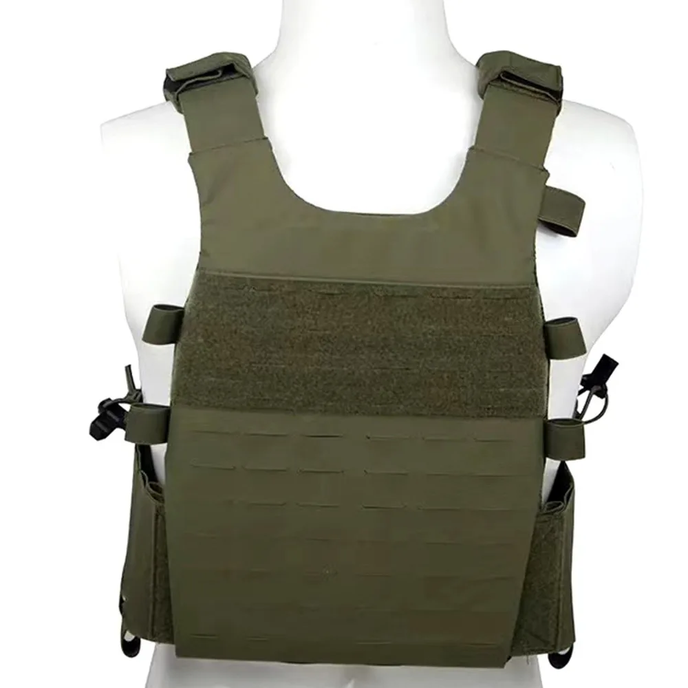 Tactical Plate Carrier Front Triple Magazine Pouch Placard Expanded Wing Radio Holder Laser Cut Molle System Hunting Vest