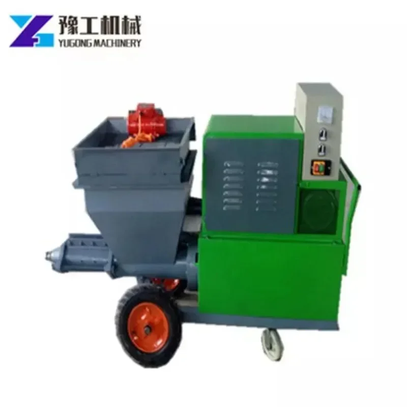 Electric Diesel Wall Cement Plaster Spraying Machine Sand Cement Sprayer Concrete Pump Plastering Machine