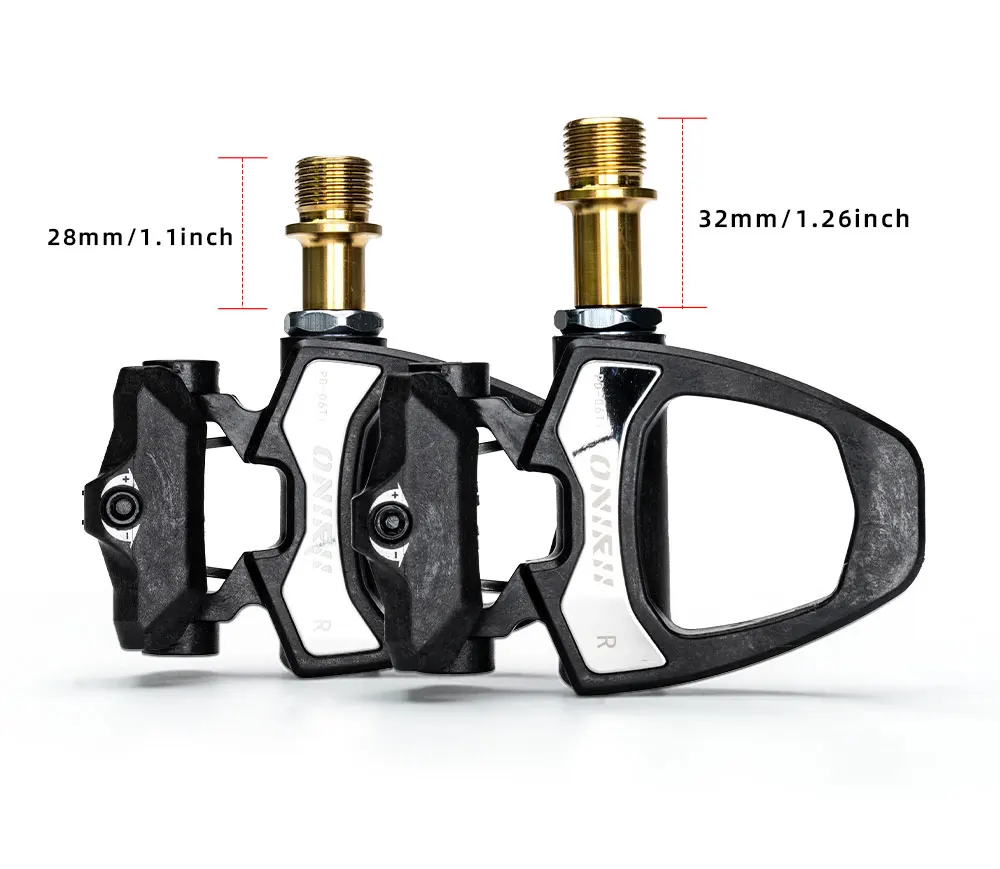 ONIRII PD-06 Rennrad Carbon Lock Pedale Fahrrad SPD Selbstsichernder Stahl/Titan 6-Grad-Pedal mit Verriegelungsplatte für Straße NEU – Detail 2