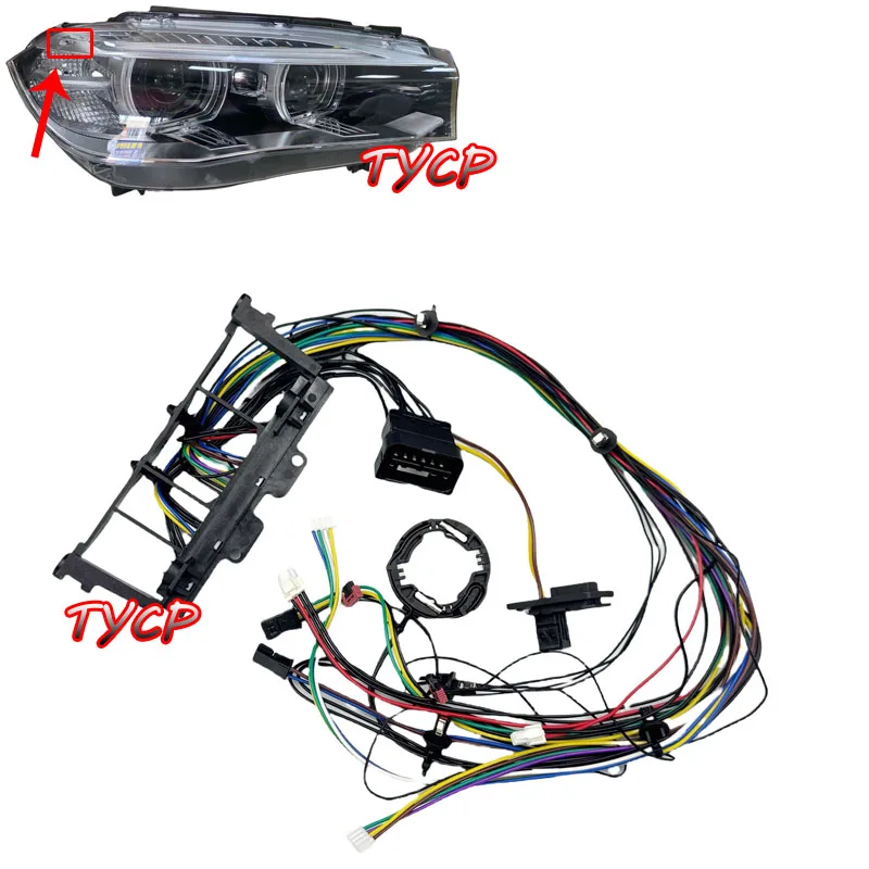 

Suitable for BMW X5 X6 F15 2014-2018 US version headlight wiring harness with AFS headlight internal wiring harness plug