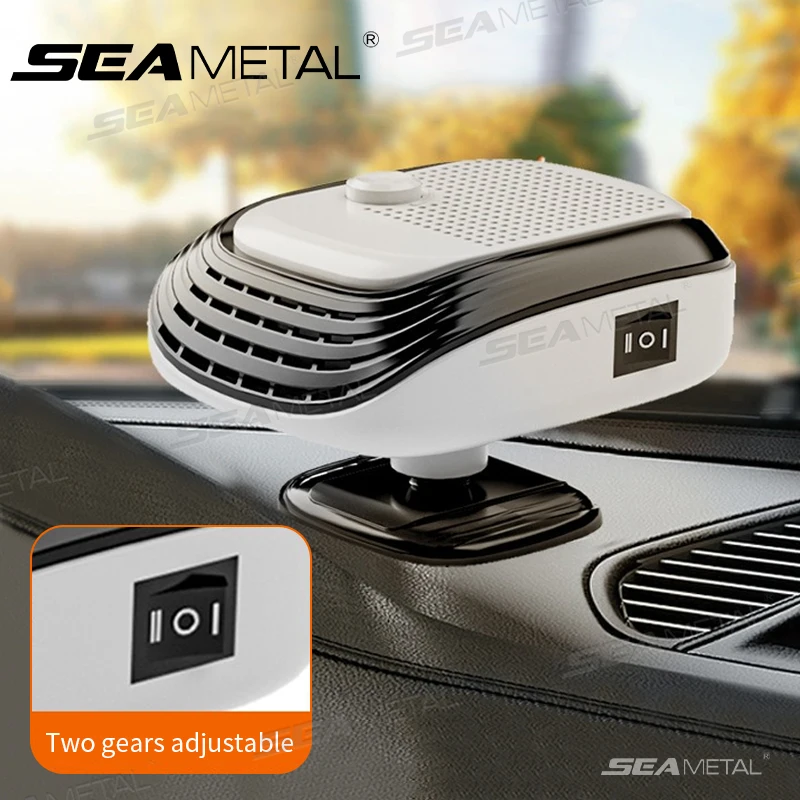 SEAMETAL Car Heater Fast Heating 12V Electric Heated Fan Windshield Defogging Heating Cooling for Car Truck SUV Winter Accessory