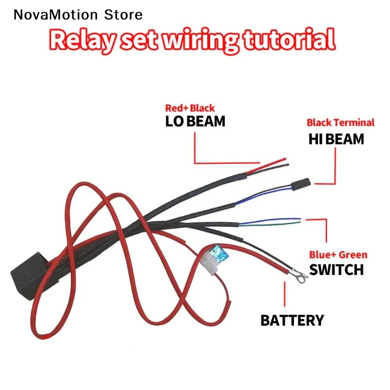 [NM]Motorcycle Headlight Dimming Wire Harness Stable Performance For HID Xenon Lens Control Modification For Various Models[NM]