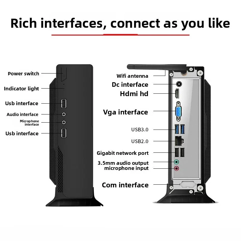 Mini host i3i5i7 office home 4K design game micro chassis industrial computer