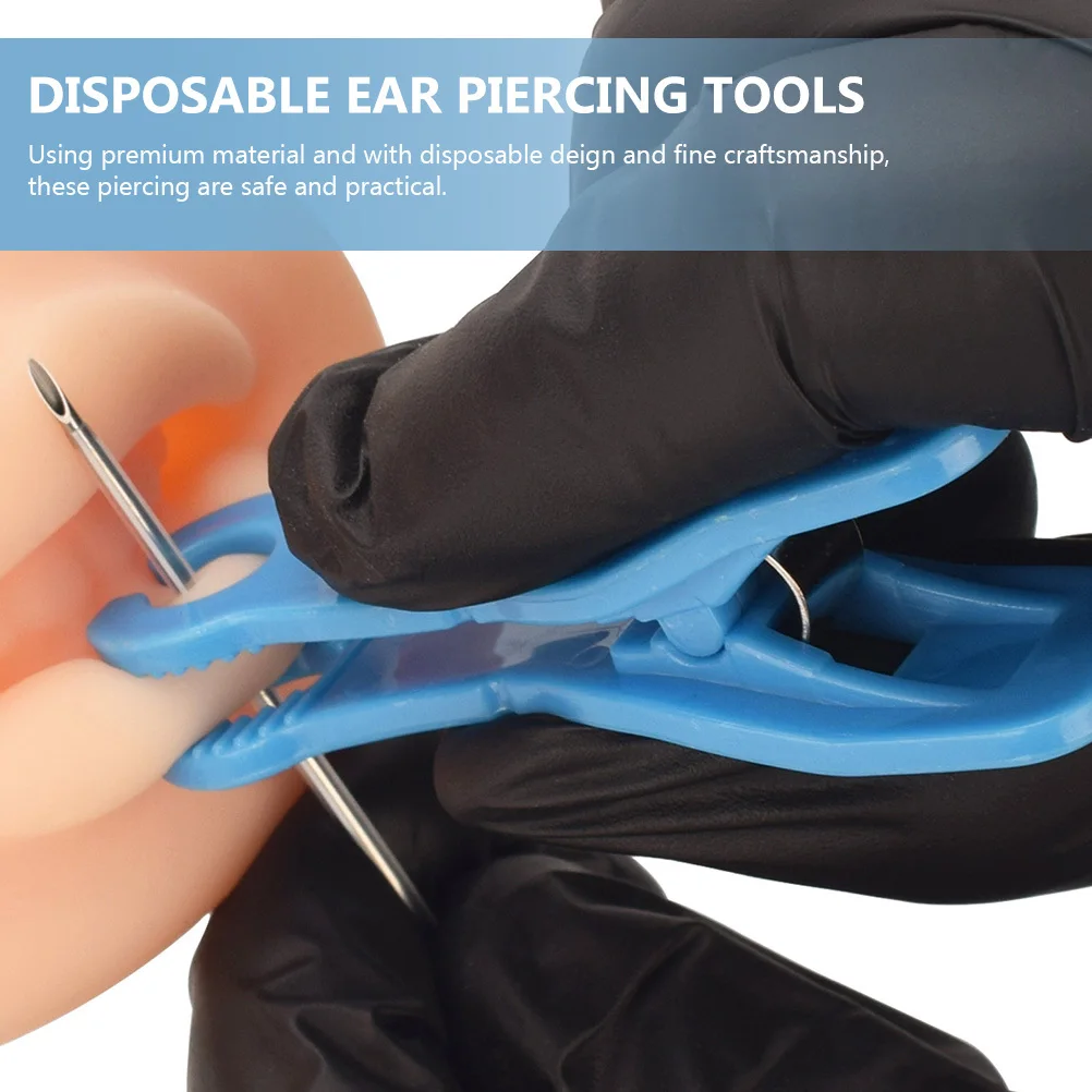 

5Pcs Disposable Piercing Clamps Nonskid Tools for Ear Nose Lip Body Piercing Fixing Clips Kits Nose Ring Clips
