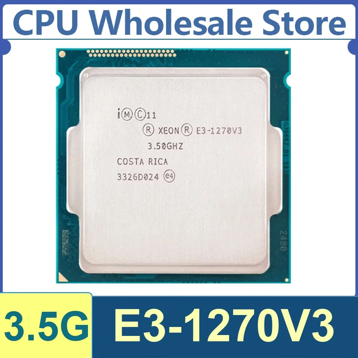 Xeon E3-1270V3 4 núcleos 8 hilos 3,5 GHz 80 W 8 MB de caché 22 nm LGA1150 SR151 DDR3 1333/1600 MHz Haswell