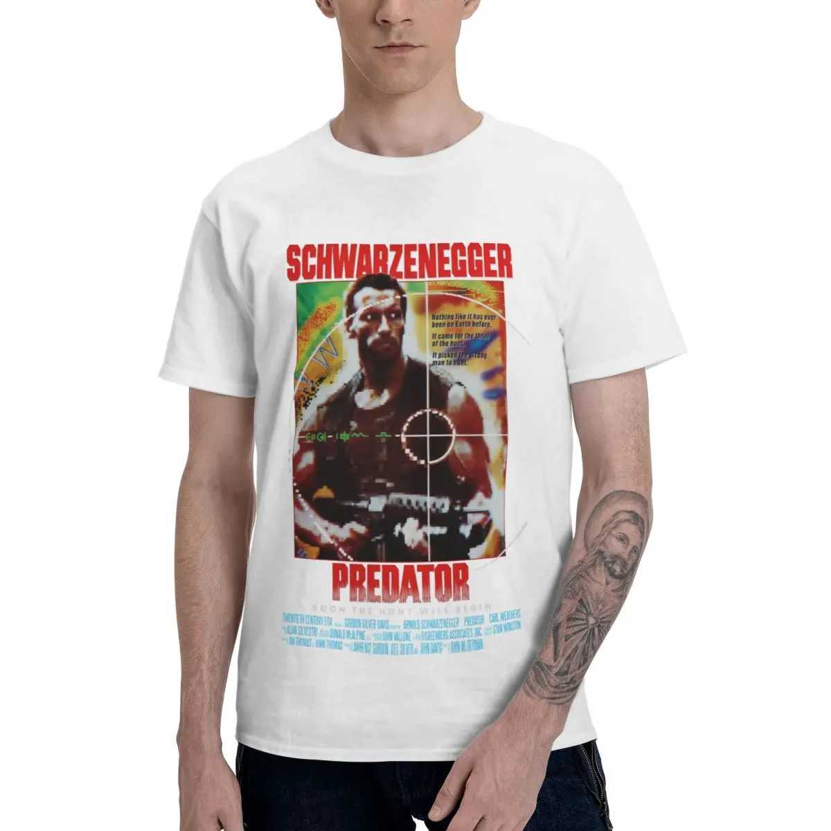 Fashion Predator T-Shirt 100% Cotton Crewneck Men T Shirt Short Sleeve Oversized Novelty Tee Clothes