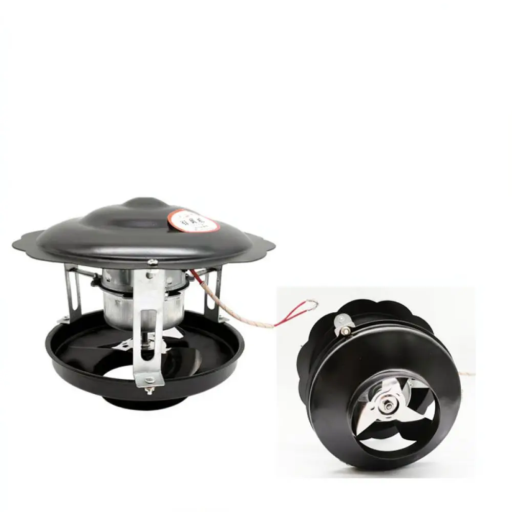 Durable Iron Exhaust Blower 60W Chimney Air Fan Household Stove Smoke Extractor Portable Ventilation System Utility Fan