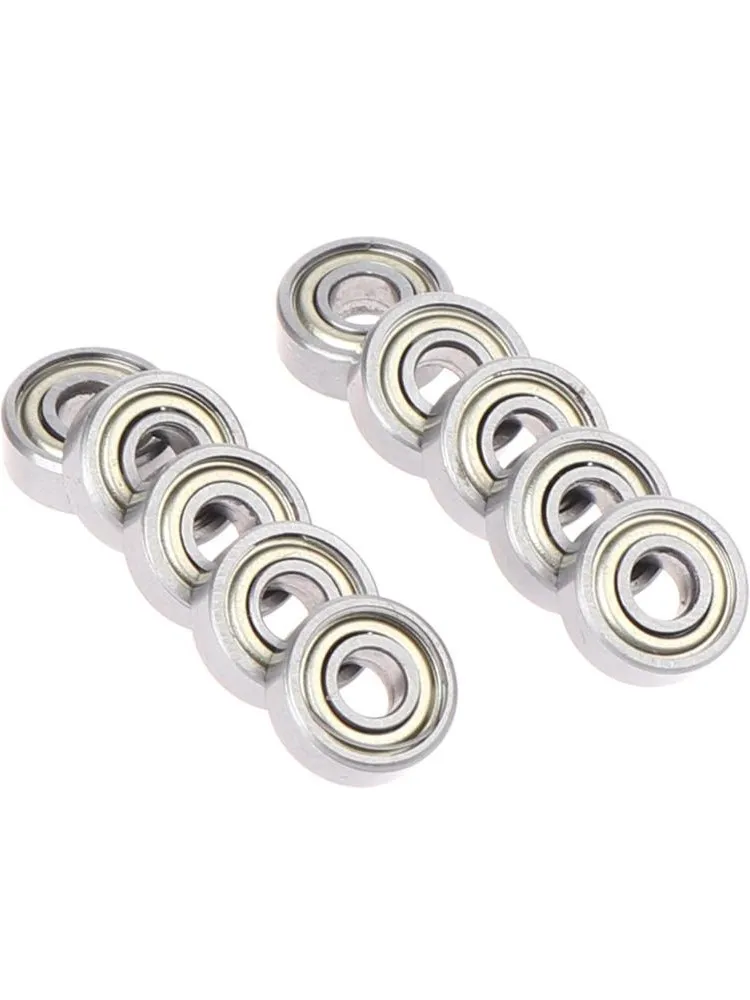 10 sztuk głębokie rowek sferyczne ze stali węglowej mini łożyska z podwójnym kołnierzem miniaturowe ze stali wysokowęglowej jeden rząd 6 modeli — zdjęcie 2
