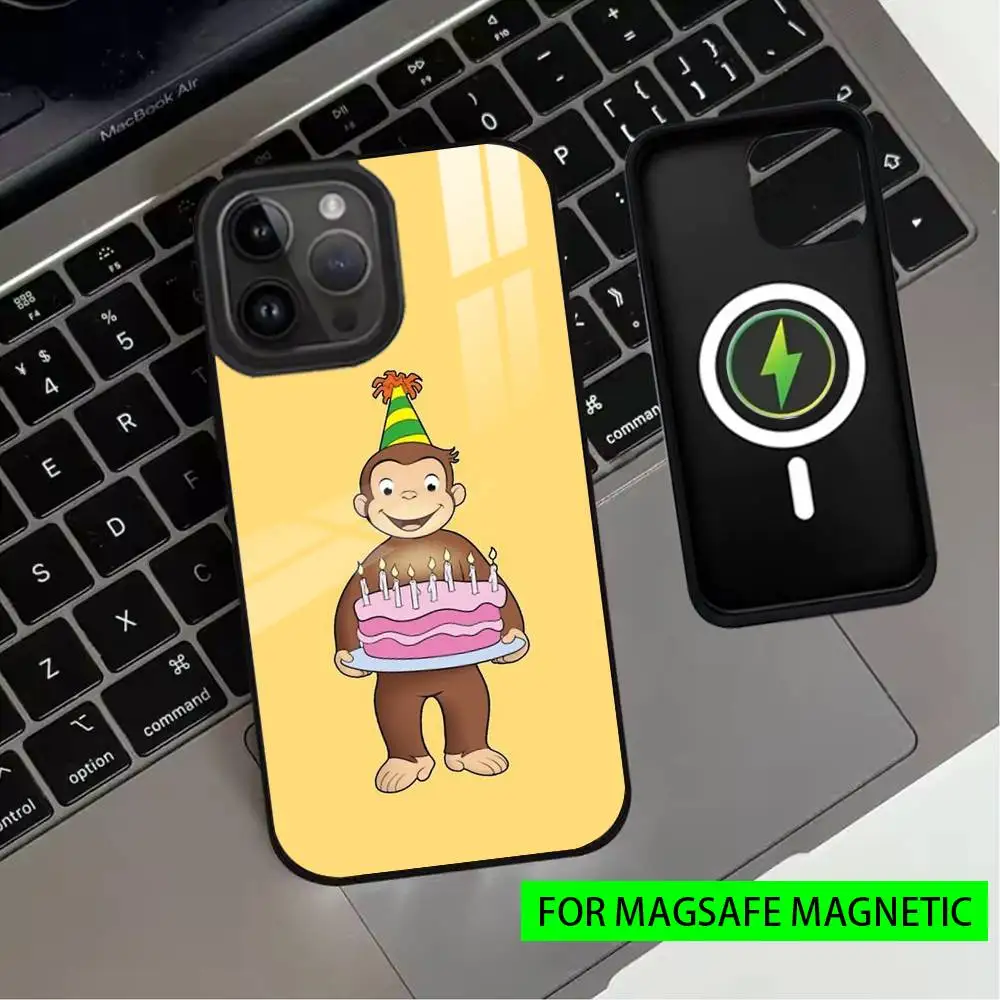 C-Curious G-George M-Monkey CG Phone Case For iPhone17,16,15,14,13,12,11 Plus,Pro Magnetic For Magsafe Wireless Charging