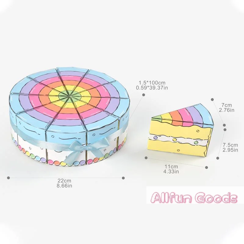 10Pcs Triangular Cake Shaped Gift Boxes for Parties