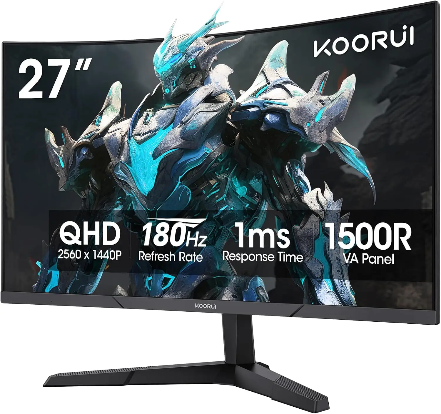 

27-дюймовый изогнутый игровой монитор QHD 2560x1440 180 Гц 1 мс Adaptive Sync HDMI DisplayPort VESA