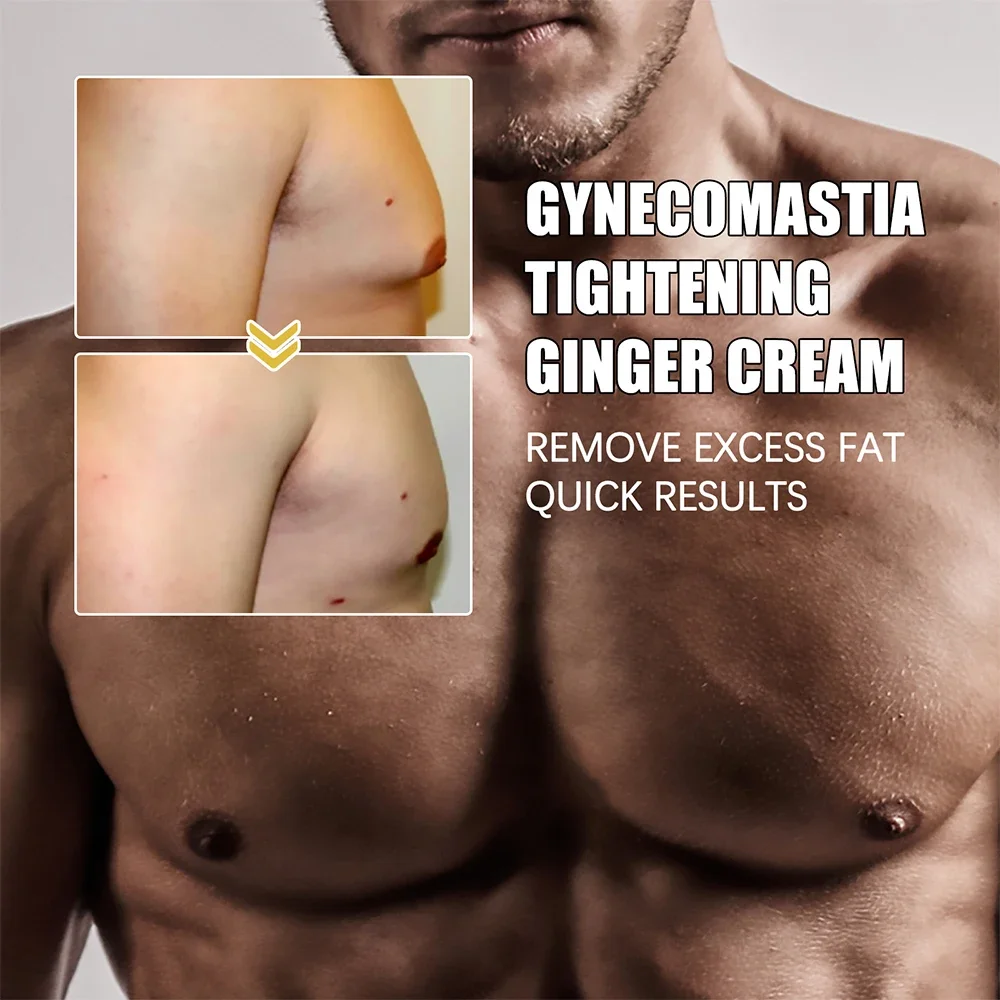 Breast Firming Massage Cream for Man Chest Massage Care Get Rid of Excess Fat Exercise Chest Muscle Ginger Breast Develop Cream