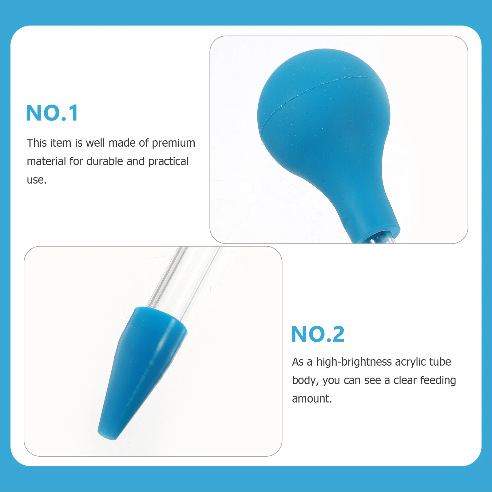 

Coral Feeder Aquarium Feeding Liquid Tube Acrylic Long Life Pipettes for Reef Tank Liquid Plant