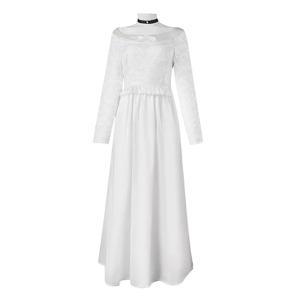 

Белый свадебный костюм для выступления на Хэллоуин, кукла-призрак невесты, традиционный китайский сценический костюм, женская мода