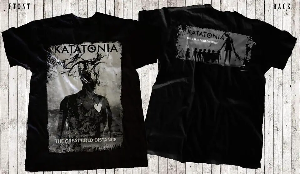 

Большая холодная дистанция-браслет Katatonia подарок для фаната унисекс 2-сторонняя футболка S46