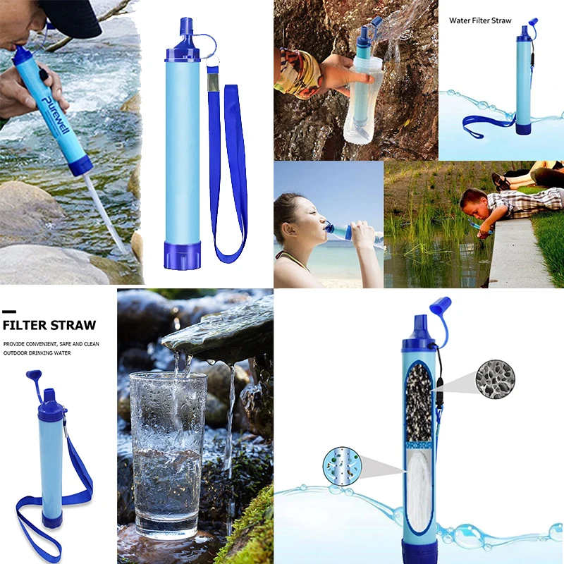 1pcs-10pcs Outdoor Water Purifier Outdoors CampingCamping Hiking Emergency Life Portable  Filter Suitable for Streams, Lakes