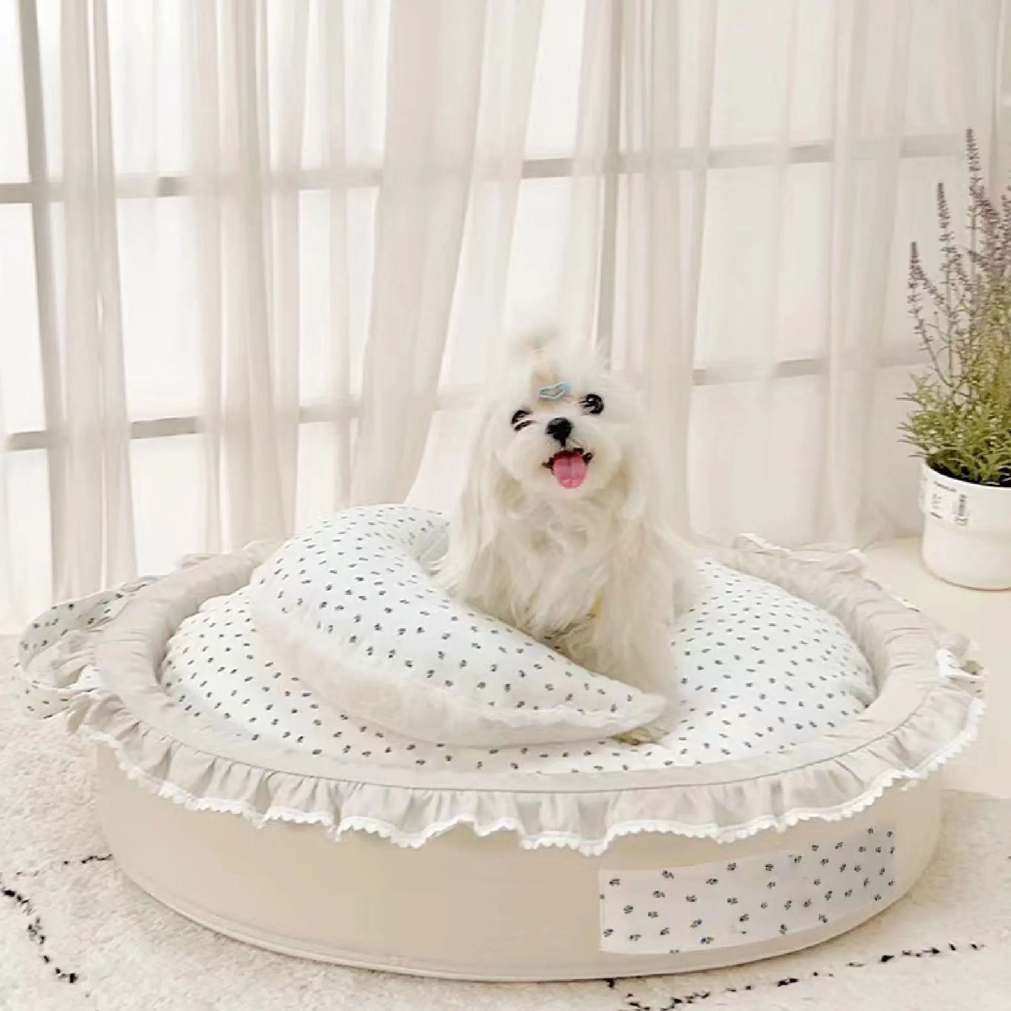 Pet House Car Seat Bed for Small Dogs and Cats -Dog Sofa, Cat Nest, Kitty Litter, Sofa Bed, Morandi, Removable, Washable