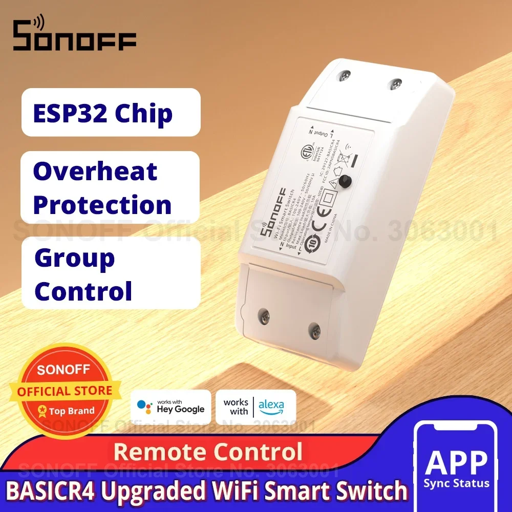 

SONOFF BASICR4 Wi-Fi переключатель DIY универсальный выключатель реле Moudle таймер умный дом волшебный переключатель режим eWeLink беспроводной пульт дистанционного управления