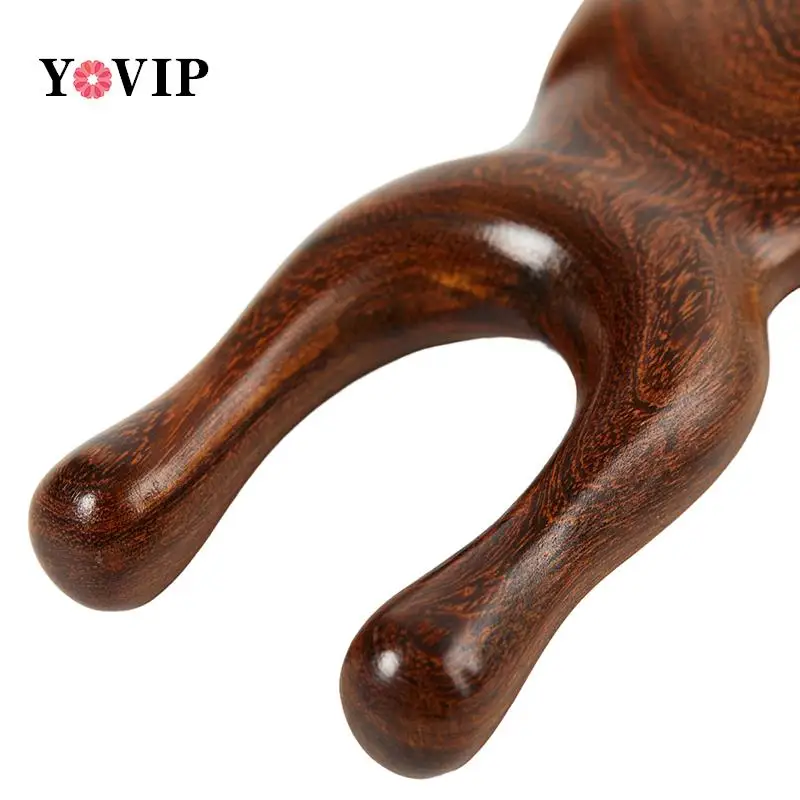 Natural Sandalwood Nose Massager Facial Massage Comb Wooden Handle Eye Massage Acupuncture Point Body Massager Gua Sha Relaxate