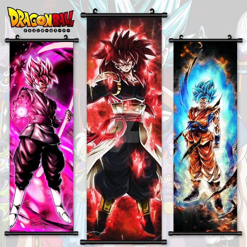 

Canvas Print Dragon Ball Wall Art Vegetto Home Decoration Goku Hanging Painting Frieza Scroll Broli Pictures Modern Living Room