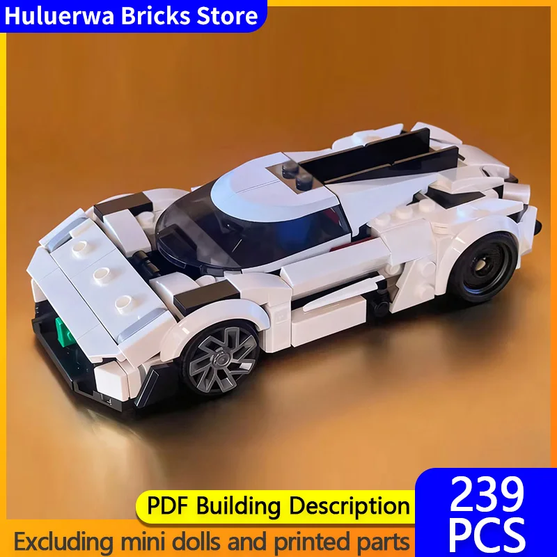 

Speed Racing Car Model MOC Building Bricks Absolut Inspired Hypercar Modular Technology Children Holiday Gifts Assemble Toy Suit