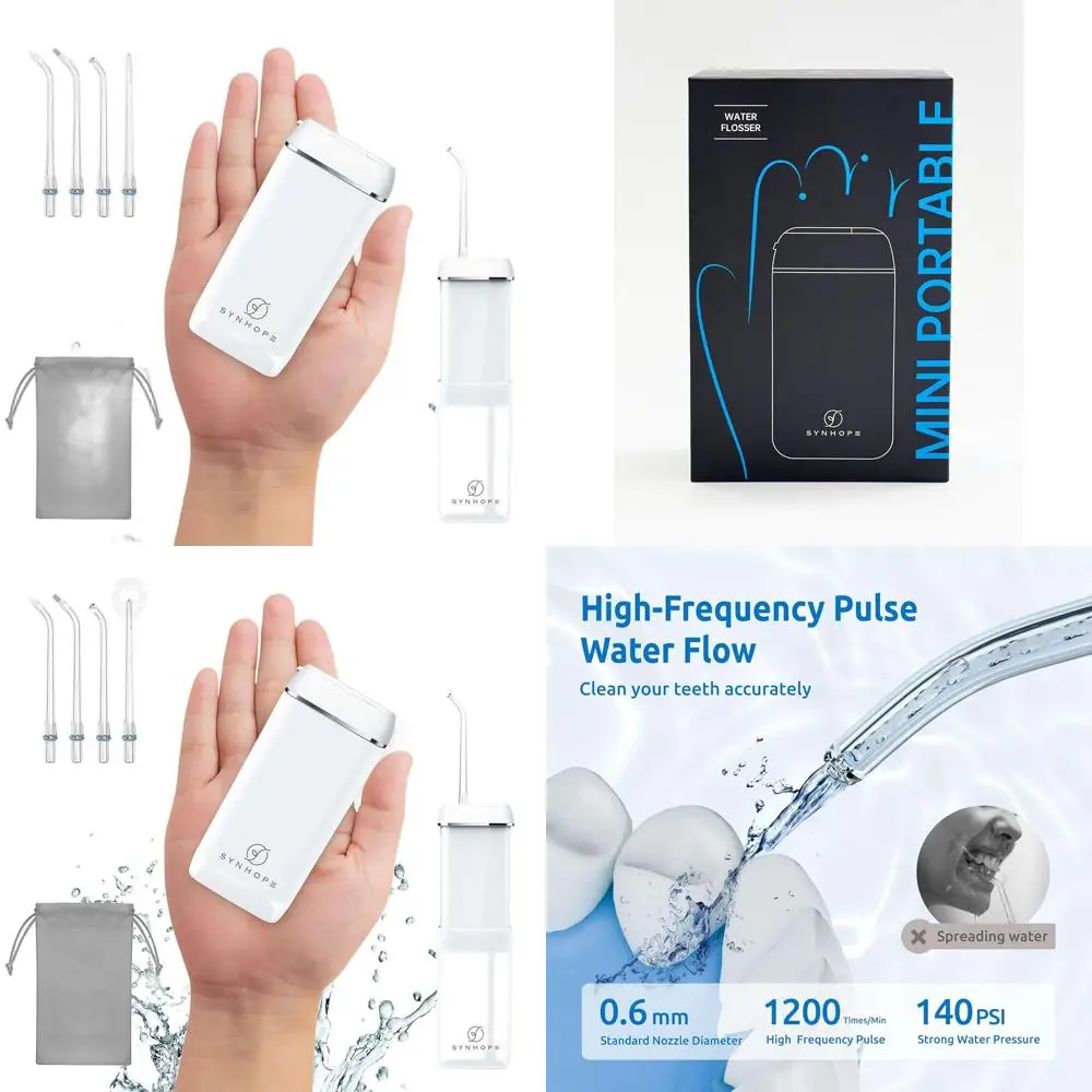 

Portable Cordless Water Flosser with Telescopic Tank, 3 Modes, IPX7 Waterproof for Teeth and Braces Care