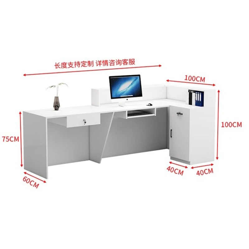 European Classic Reception Desk Beauty Salon Senior Design Simple Reception Counter Luxury Custom Empfangstheke Office Furniture