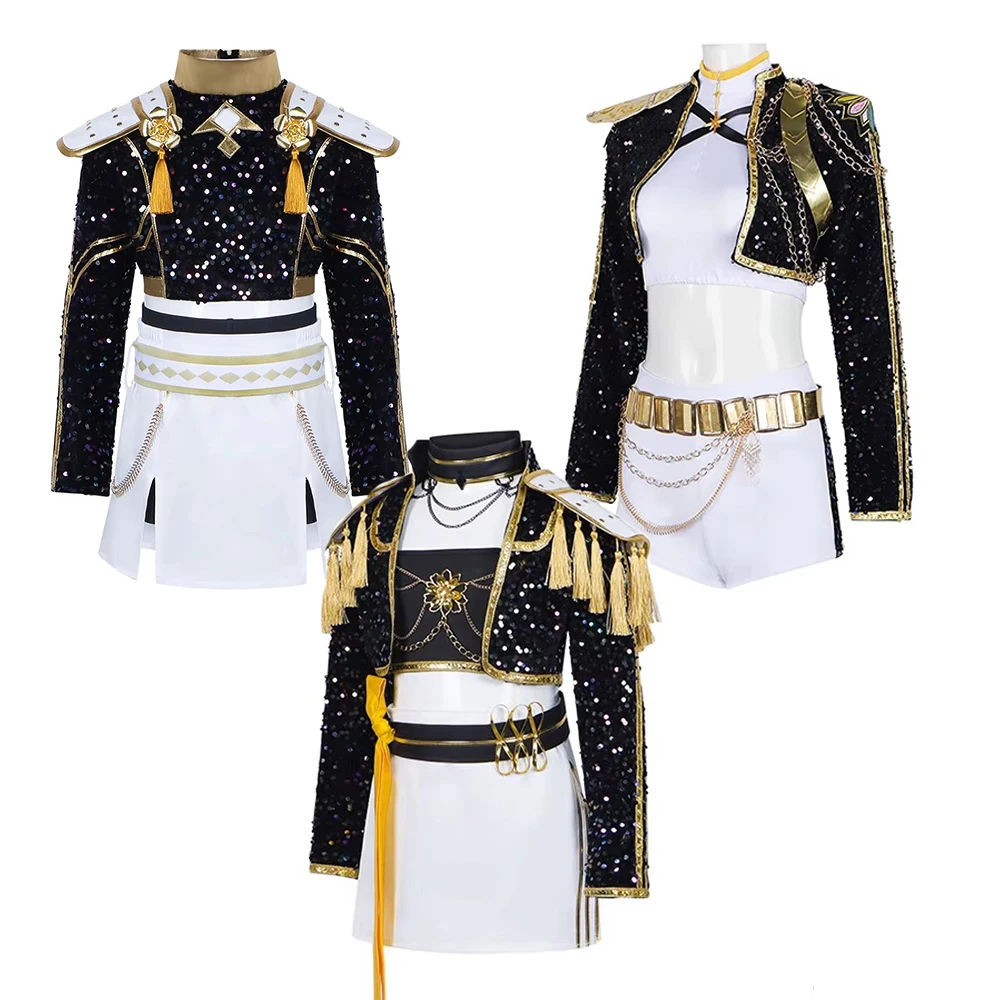 

New Adult Kids Mila Lumi Zoye Stage Outfits Cosplay Costume Uniform Halloween Party RolePlaying Dress Up Glitter Suits 100-180cm