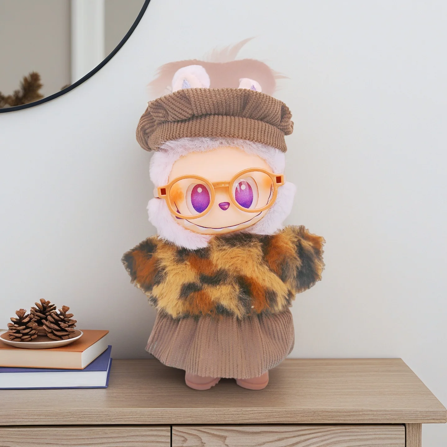 3/5in1 poppenkleertjes set voor Labubu (geen pop) meisje jongen outfits 1e/2e generatie vinyl kunst speelgoed ontwerper pop kleding jurk accessoires