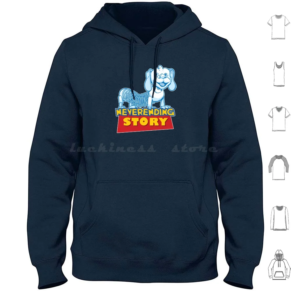 La historia nunca termina! Sudadera con Capucha de Algodón de Manga Larga, Parodia de Dragón, Película de Nostalgia, Fantasía, Juguete Retro, Geek, Historia Interminable
