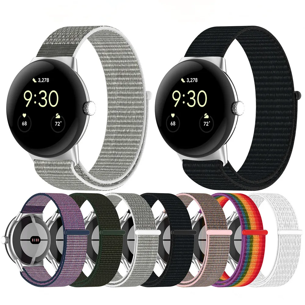 Correa de reloj para Google Pixel Watch 2, correa de nailon, banda de reloj deportivo, Conector de muñeca suave