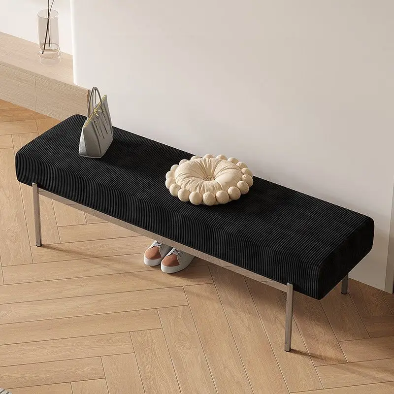 Bedroom Bedside Bench,modern and Simple French Living Room Sofa,long Bench with Corduroy,entry-level Shoe Bench,doorstep Bench