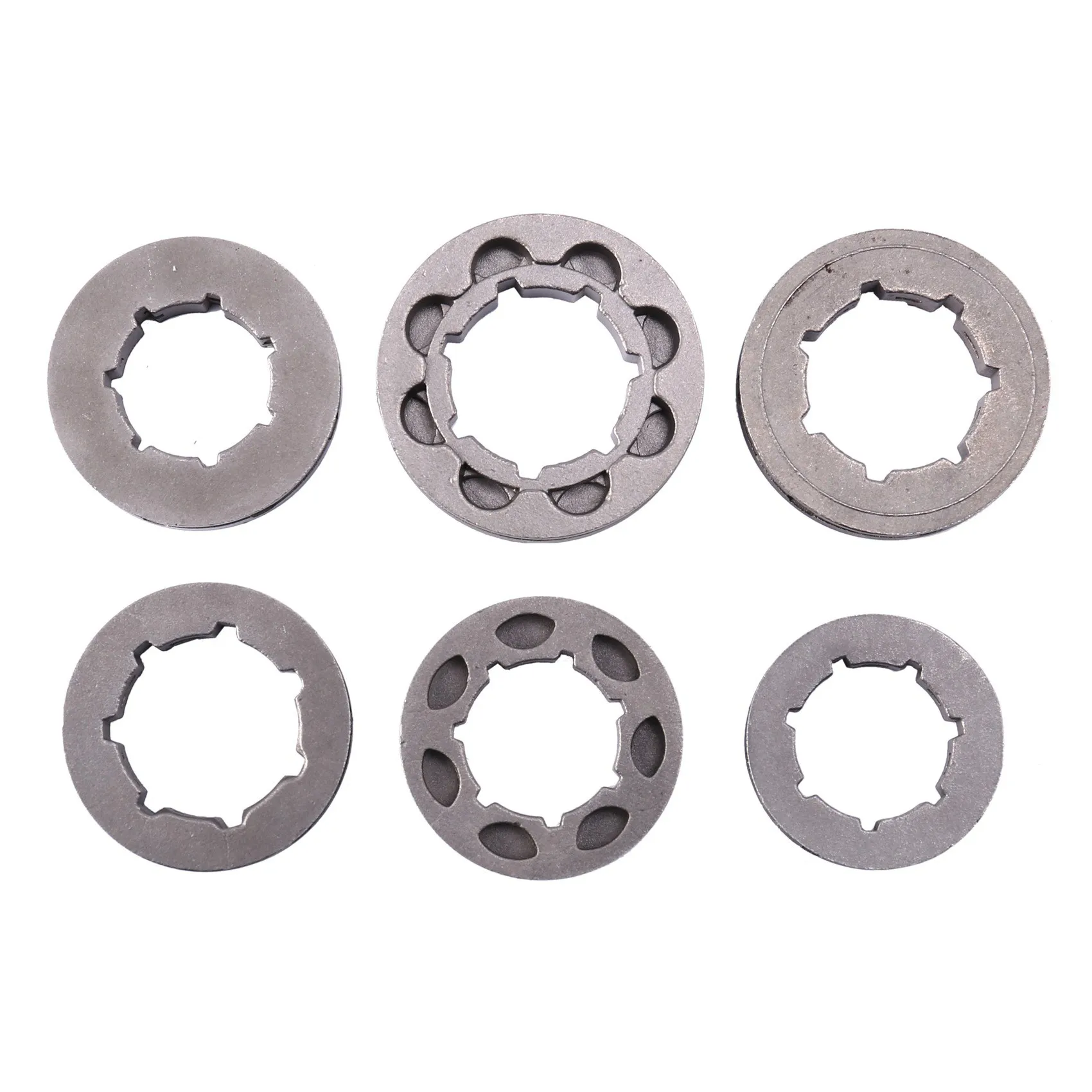 6Pcs .325 .404 3/8Inch Pitch Standard/Mini 7T/8T Chain Drive Sprocket Rim Kit for Husqvarna Jonsered Partner Chainsaw