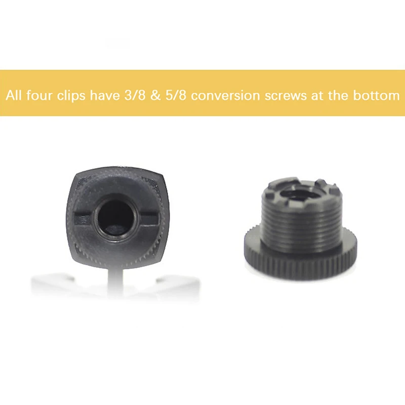 Supporto per microfono portatile pratico multifunzione Supporto per clip universale per uso sul palco Girevole regolabile Estensibile Durevole