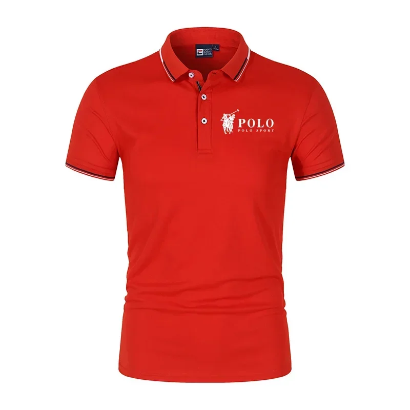 Men's Premium Polo Shirt Summer Quick Dry Breathable Short Sleeve Business Casual Sports Fashion Top Streetwear Tee Male Clothin