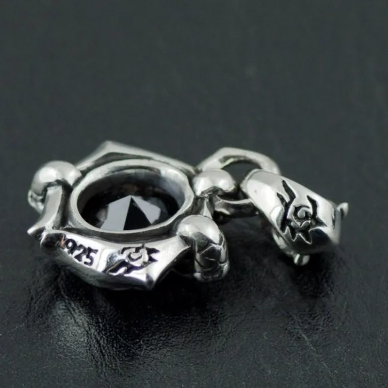 BOCAI Thai Jewelry 100% S925 Sterling Silver Dragon Claw Color Natural Stone Man and Woman Pendant High-End Gifts