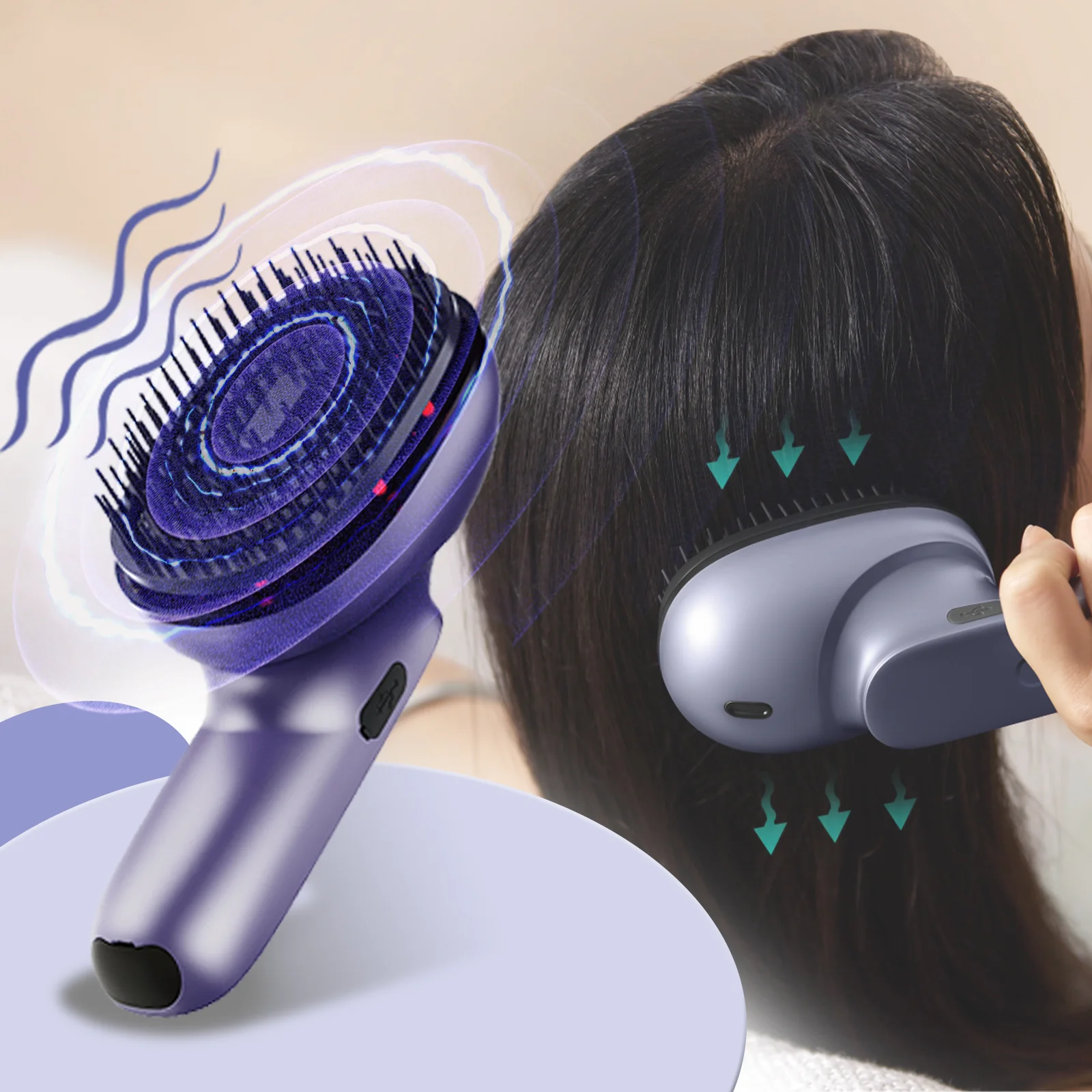 Portable Smart Electric Scalp Massage Comb High Frequency Vibrating Hair Regrowth Comb Scalp Massager Brush for Hair Growth