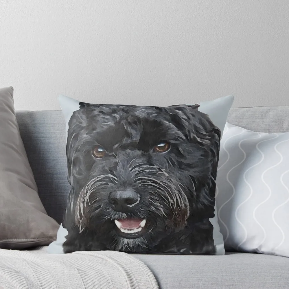 Black Doodle / Cockapoo Dog Throw Pillow Embroidered Cushion Cover Christmas Pillow Cases Cusions Cover pillow