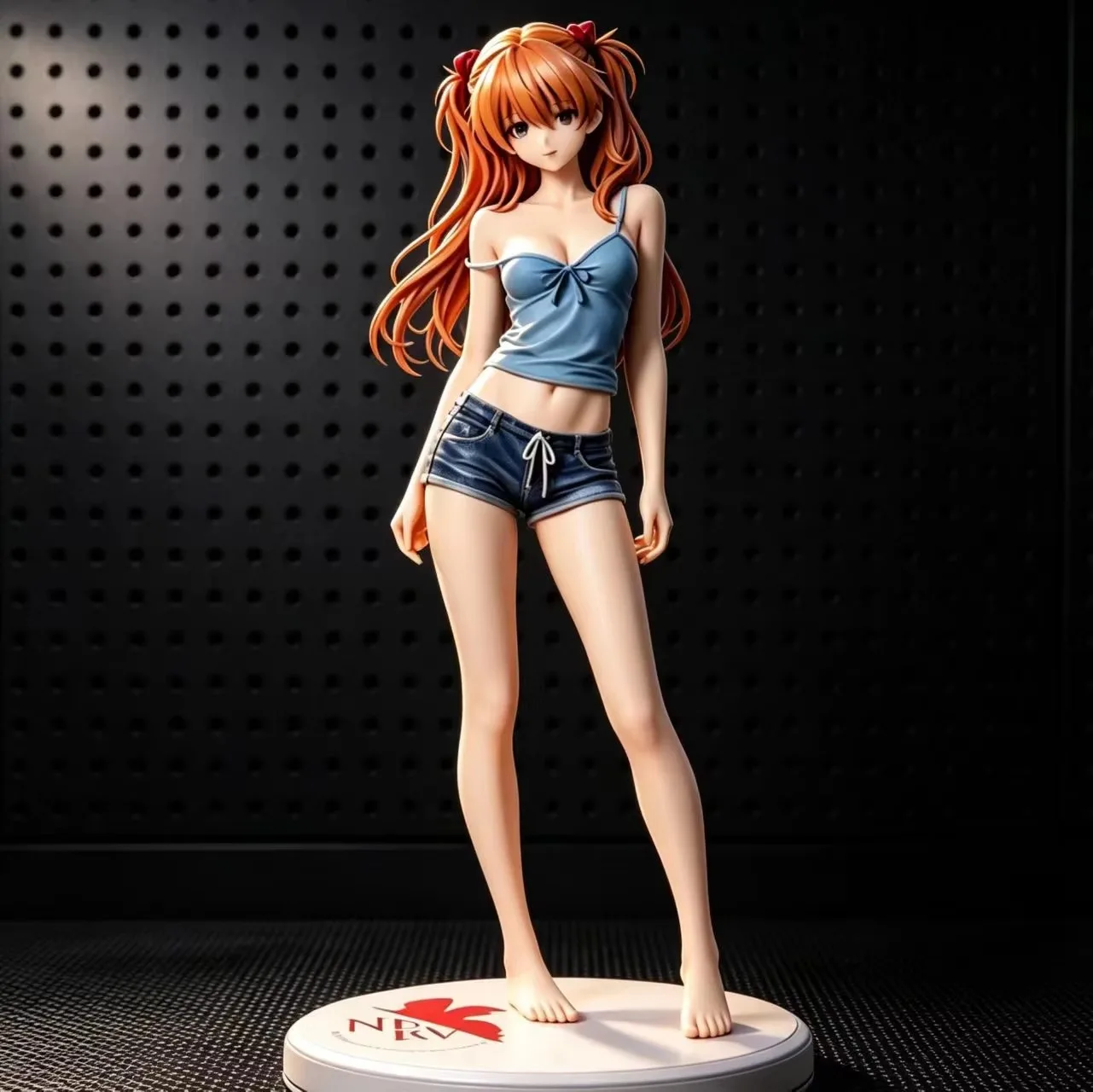 22cm Anime Neon Genesis Evangelion Figure Asuka Langley Soryu Urban Urban Casual Outfit Action Model Toy Statue Collectible Gift