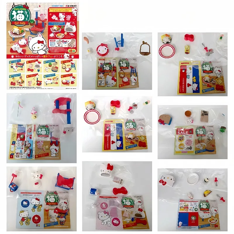 

Аниме-фигурки Sanrio Hello Kitty: коллекционные миниатюрные модели KT Cat Cafe Blind Box, игрушки-сюрпризы, кавайные украшения, подарки для девочек и мальчиков