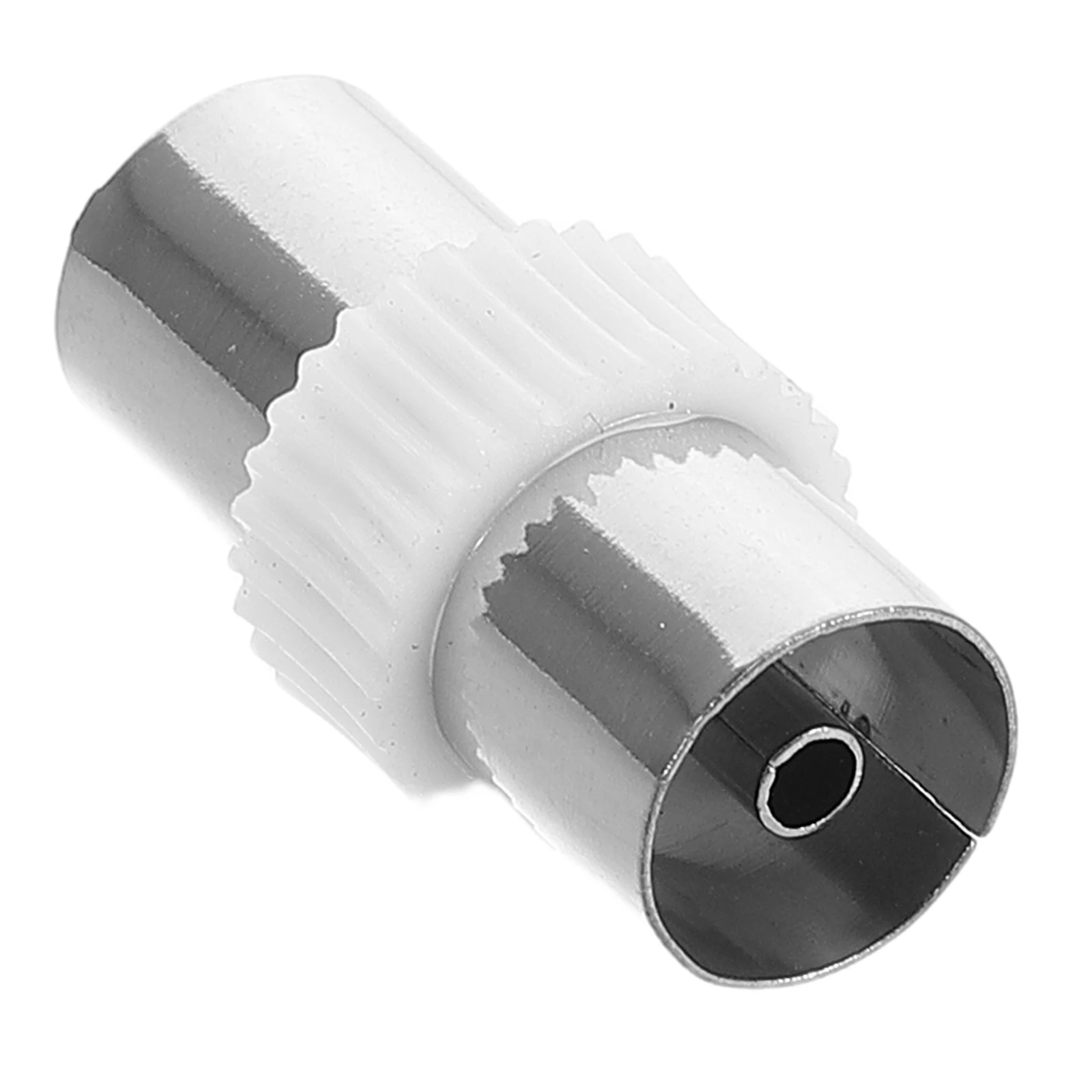

1pcs Antenna Adapter Female To Female Coax Connector For Satellite Cable Signal Boost Durable Iron Plastic Material Easy