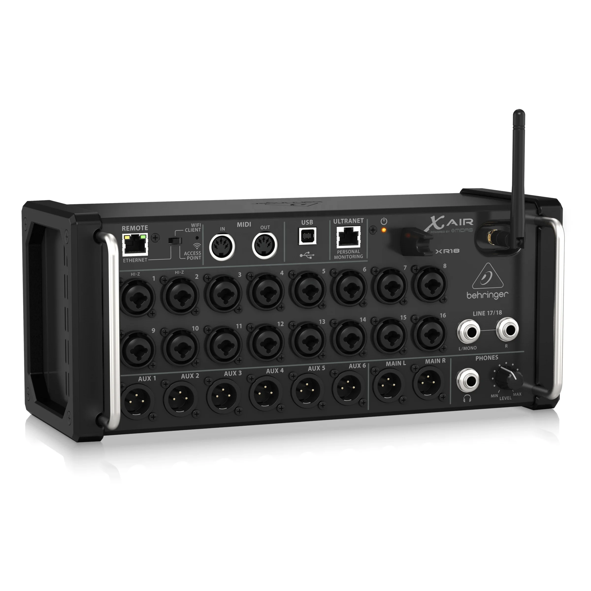XR18 18Channel Tablet Controlled Digital Mixer 16 Gain Programmable Midas Preamps Multichannel USB Interface
