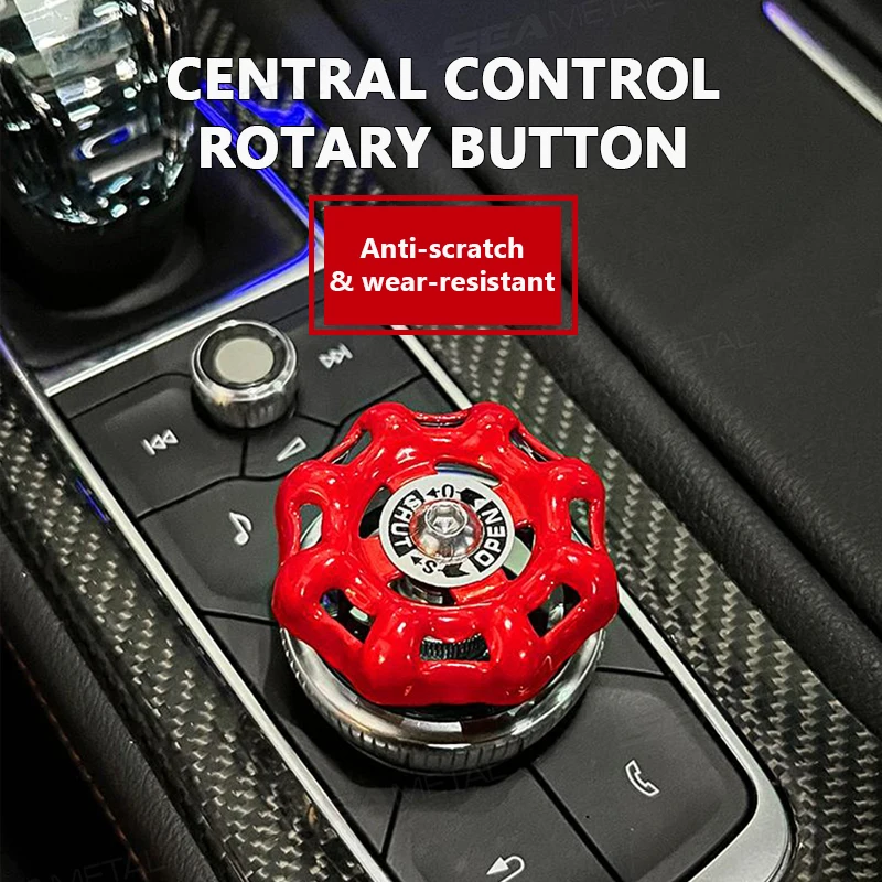 BLALION Fun Car Center Control 3D Valve Decoration Auto Interior Shift Knob Cover Air Conditioner Button Valve Switch Sticker