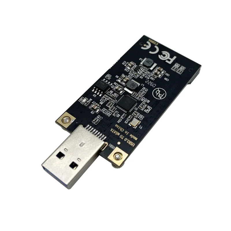 mSATA SSD Adapter To USB 3.0, Mini SATA Use As Portable Flash External Hard Drive, 50mm PCIe Solid State Drive Reader Converter