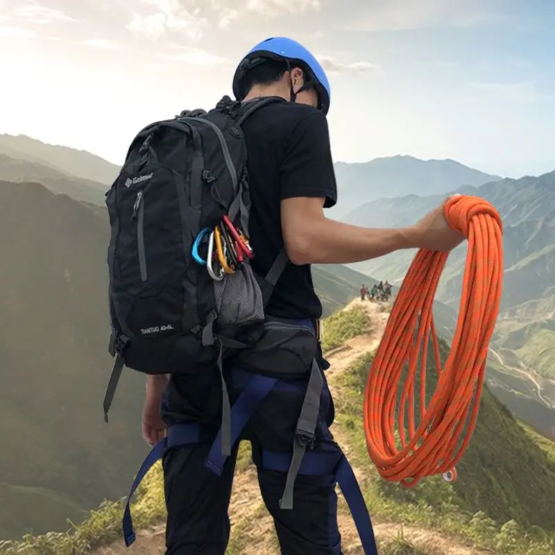 12mm Safety Rope for High-Altitude Operations - AC Installation Lanyard, Professional Rock Climbing Fall Arrest Rope